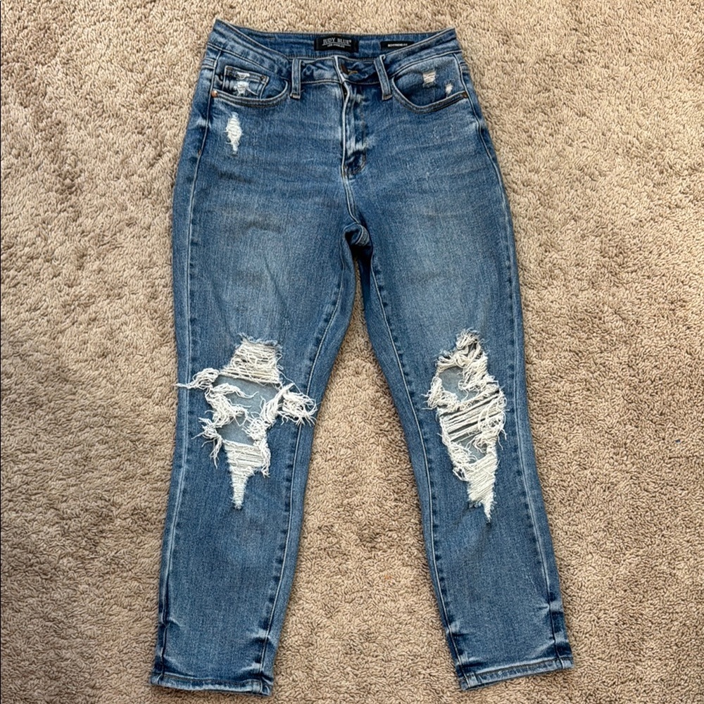 Judy Blue Distressed Mom Jeans